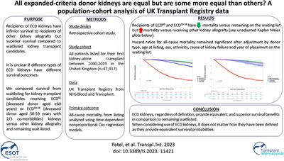 All Expanded Criteria Donor Kidneys are Equal But are Some More Equal Than Others? A Population-Cohort Analysis of UK Transplant Registry Data